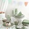 200-Piece Sage Green Disposable Dinnerware Set, Including 7" & 9" Paper Plates, Cups, and Napkins for Birthday, Baby Shower, and Wedding Parties (Sage Green)